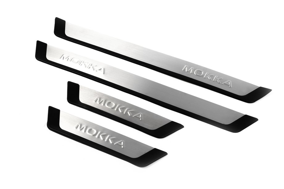 Opel Mokka 2012-2021 Door Sill Protectors OmsaLine (4 pcs, Stainless Steel) Image
