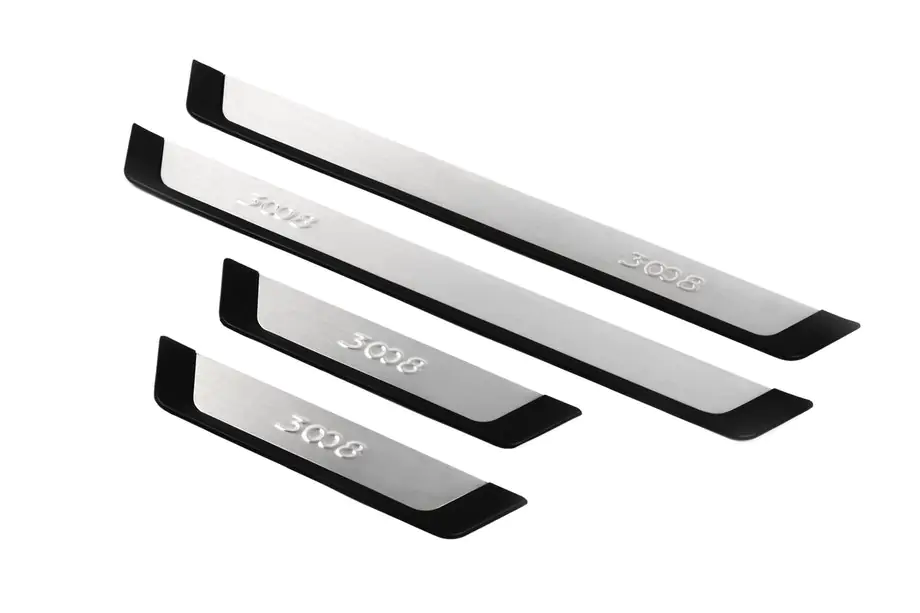 Peugeot 3008 2008-2016 Door Sill Protectors OmsaLine (4 pcs, Stainless Steel) Image