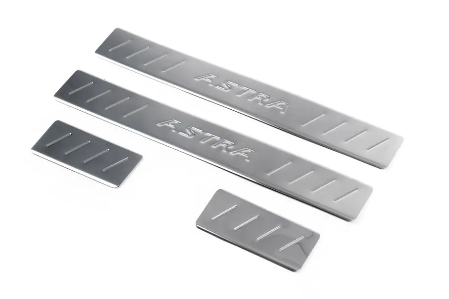 Opel Astra J 2009-2015 Door Sill Protectors OmsaLine (4 pcs, Stainless Steel) Image
