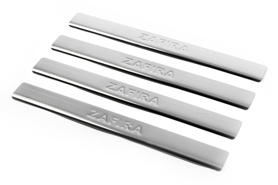 Opel Zafira A 1998-2005 Door Sill Protectors OmsaLine (4 pcs, stainless steel) Image