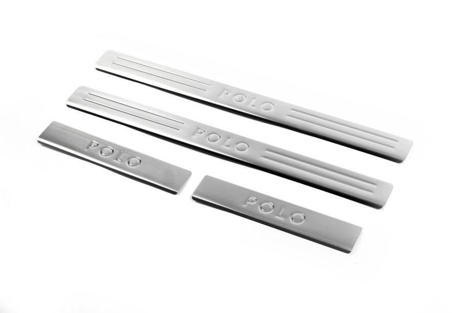 Volkswagen Polo 2010-2017 Door Sill Protectors OmsaLine (4 pcs, Stainless Steel) Photo 1