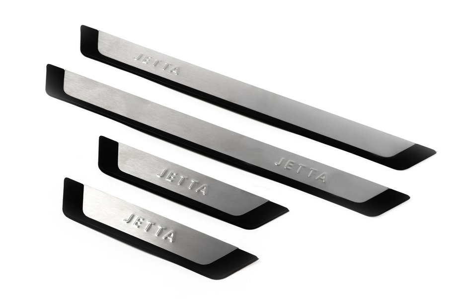 Volkswagen Jetta 2011-2018 Door Sill Protectors Flex-style (4 pcs, Stainless Steel) Image