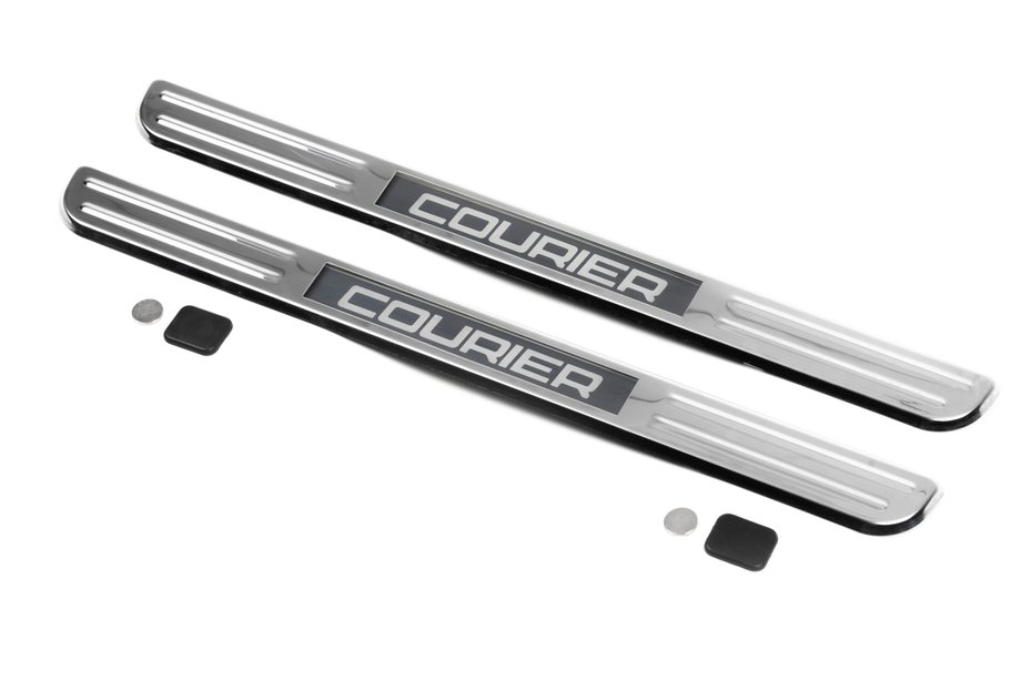 Ford Courier 2014-2023 Illuminated door sill plates (2 pcs, stainless steel) Image
