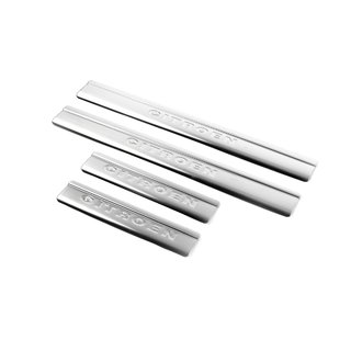 Door Sill Protectors OmsaLine (4 pcs, stainless steel) Citroen C-4 Picasso 2006-2013