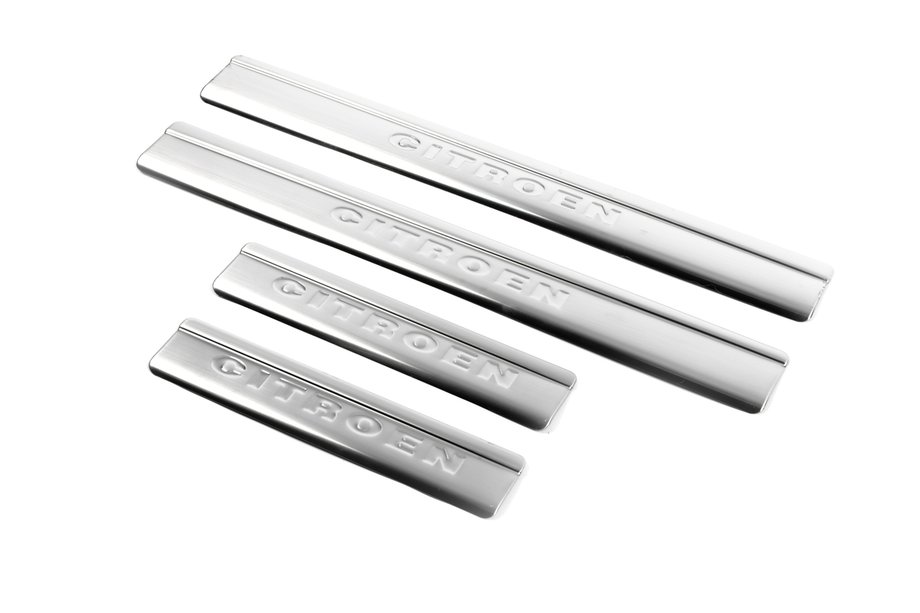 Citroen C-4 2004-2010 Door Sill Protectors OmsaLine (4 pcs, Stainless Steel) Image