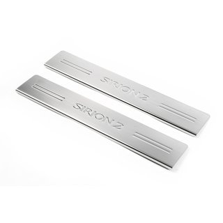 Door Sill Protectors OmsaLine (2 pcs, Stainless Steel) Daihatsu Sirion 2005-2015 photo 1