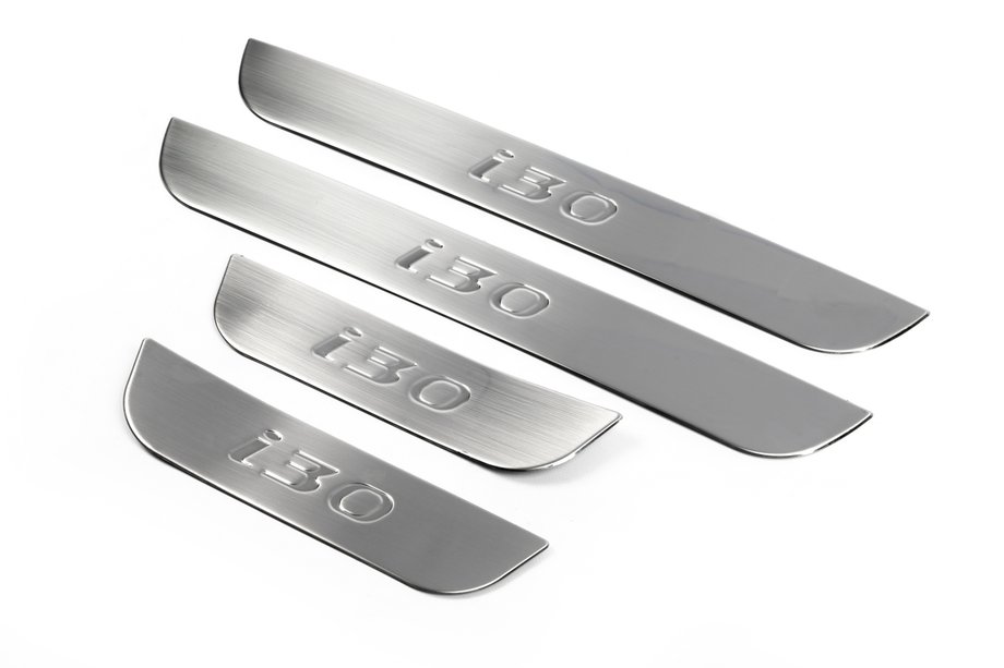 Hyundai I-30 2012-2017 Door Sill Protectors OmsaLine (4 pcs, Stainless Steel) Photo 1