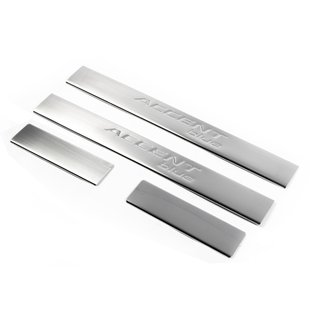 Door Sill Covers OmsaLine Accent Blue (4 pcs, stainless steel) photo 1