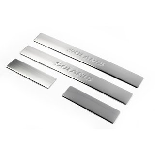 Door Sill Protectors OmsaLine Solaris (4 pcs, stainless steel) photo 1