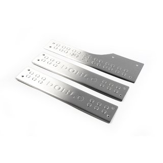 Interior door sill plates OmsaLine (stainless steel) Fiat Doblo II 2010-2022 photo 1