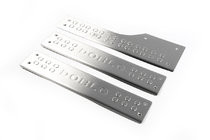 Fiat Doblo II 2010-2022 Interior door sill plates OmsaLine (stainless steel) 3 pcs, OmsaLine - Italian Stainless Steel photo 1