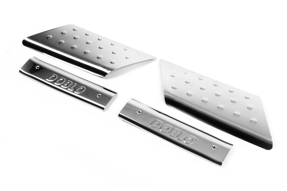 Fiat Doblo I 2001-2005 Interior door sill covers (Omsa, stainless steel) 3-door Photo 3