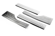 Opel Combo 2012-2018 Interior door sill plates OmsaLine (stainless steel) 4 pcs, OmsaLine - Italian Stainless Steel photo 1