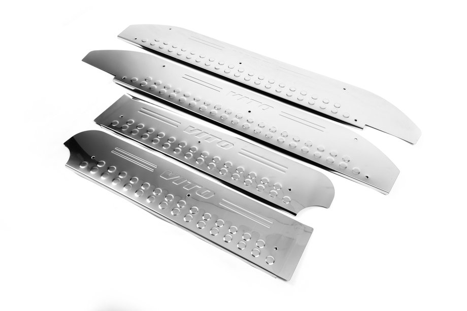 Mercedes Vito W639 2004-2014 Interior door sill covers (OmsaLine) 4 pcs, OmsaLine - Italian Stainless Steel Image