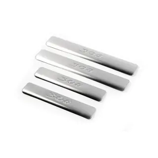Door Sill Covers (Omsa, 4 pcs, Stainless Steel) Peugeot 308 2007-2013 photo 1