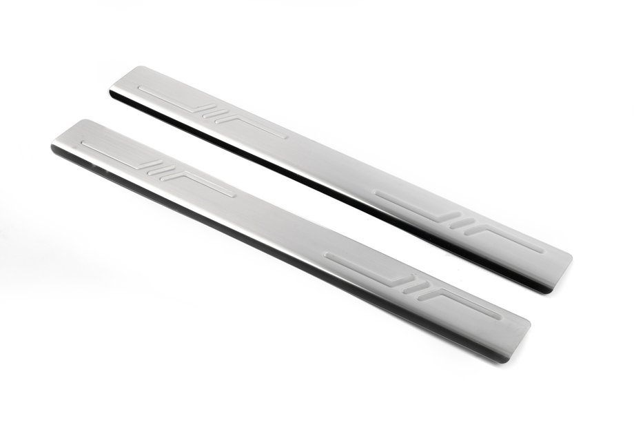 Peugeot 107 2005-2014 Door Sill Protectors OmsaLine (2 pcs, Stainless Steel) Image