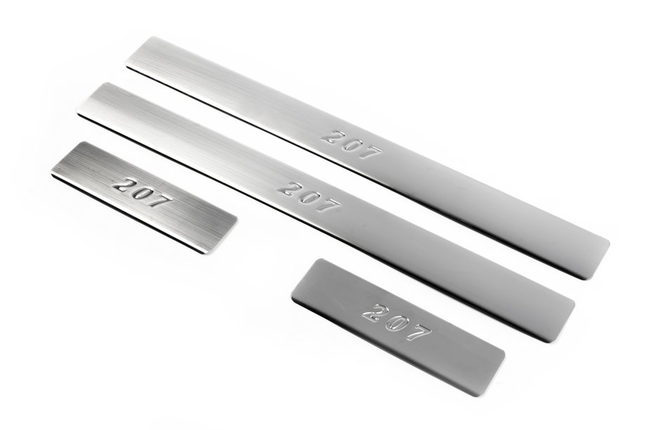 Peugeot 207 2006–2014 Door Sill Protectors OmsaLine (4 pcs, stainless steel) Image