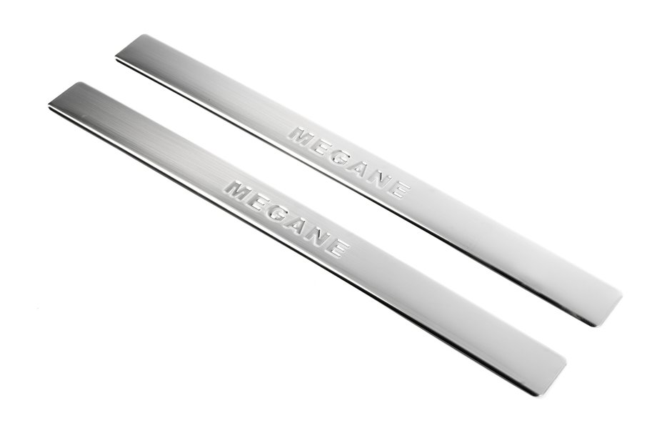 Renault Megane I 1996-2004 Door Sill Covers OmsaLine (2 pcs, Stainless Steel) Photo 1