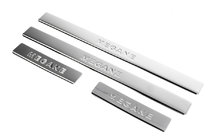 Renault Megane II 2004-2009 Stainless Steel Door Sill Protectors (Omsa, 4 pcs) photo 1