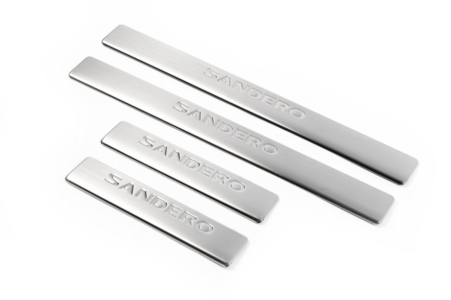 Dacia Sandero 2007-2013 Door Sill Protectors OmsaLine (4 pcs, Stainless Steel) Image