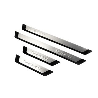Door Sill Protectors OmsaLine (4 pcs, Stainless Steel) Skoda Superb 2009-2015 photo 1