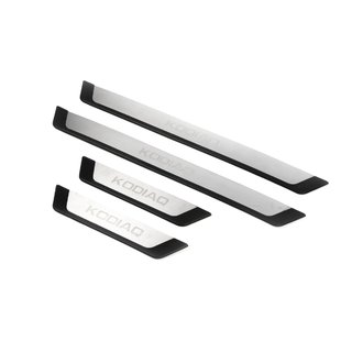 Door Sill Protectors OmsaLine-Flex (4 pcs, stainless steel) Skoda Kodiaq 2016-2023 photo 1