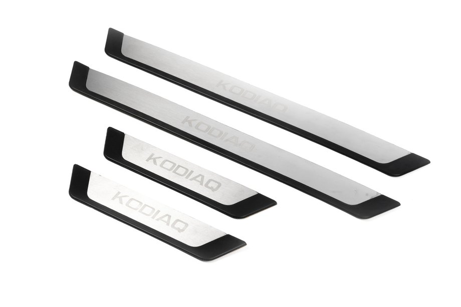 Skoda Kodiaq 2016-2023 Door Sill Protectors OmsaLine-Flex (4 pcs, stainless steel) Image