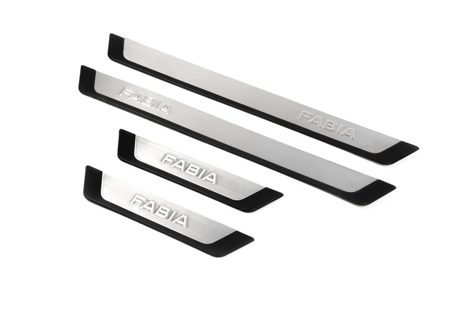 Skoda Fabia 2014-2021 Door Sill Protectors OmsaLine-Flexill (4 pcs) Image