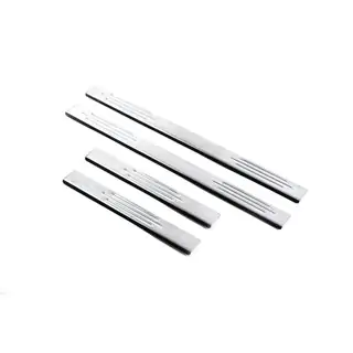 Stainless Steel Door Sill Protectors Carmos V4 (4 pcs) Volkswagen Touareg 2002–2010