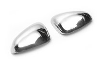 Seat Leon 2005-2012 Chrome mirror covers (2005-2010, 2 pcs, stainless steel) Carmos - Turkish Stainless Steel photo 2