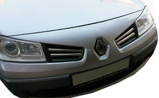 Renault Megane II 2004-2009 Chrome Grille Covers (Model 2006↗, 4 pcs, Stainless Steel) Carmos - Turkish Stainless Steel photo 1