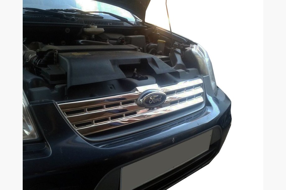 Ford Connect 2010-2013 Front Grille Trim Covers (Stainless Steel) Carmos - Turkish Stainless Steel Image