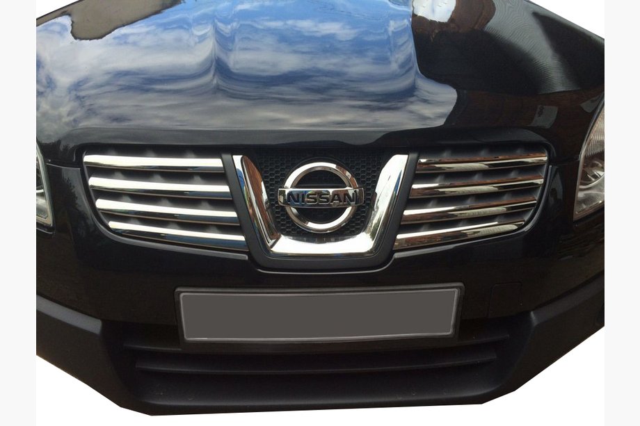 Nissan Qashqai 2007-2010 Grille Covers (8 pcs, Stainless Steel) Carmos - Turkish Stainless Steel Image