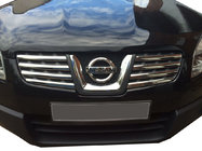 Nissan Qashqai 2007-2010 Grille Covers (8 pcs, Stainless Steel) Carmos - Turkish Stainless Steel photo 1