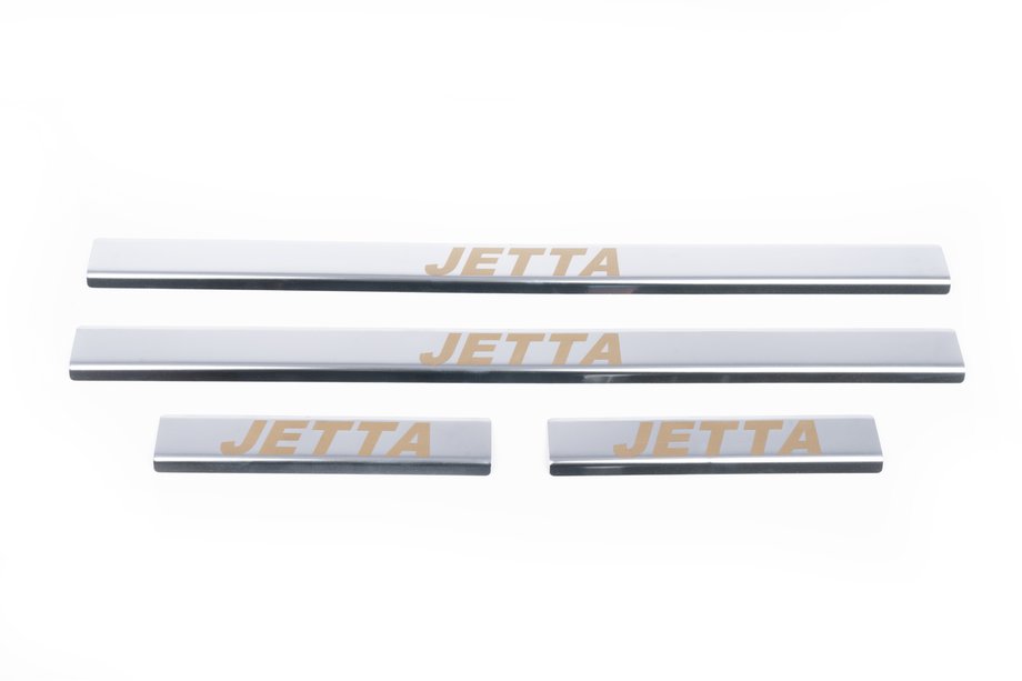 Volkswagen Jetta 2006-2011 Door Sill Protectors Carmos V1 (4 pcs, Stainless Steel) Image