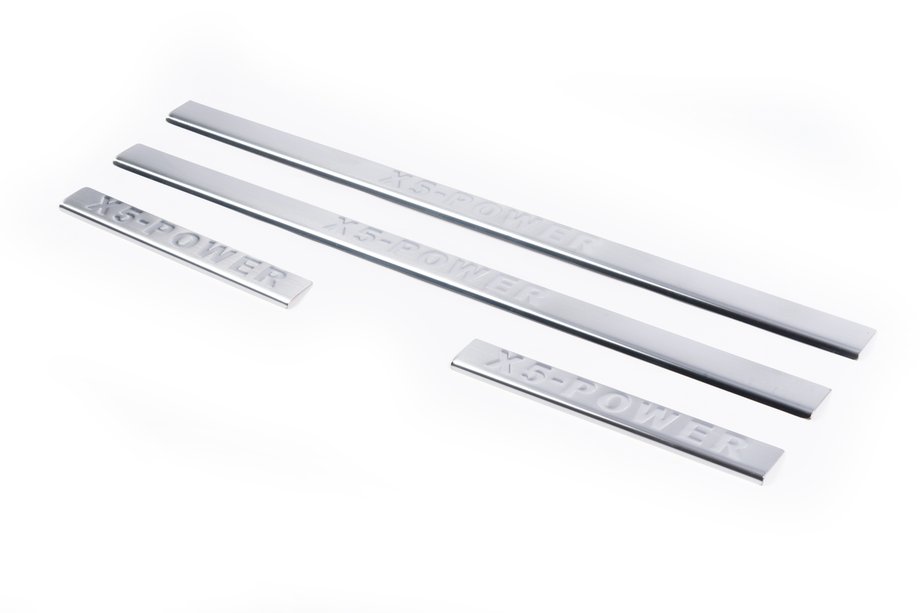 BMW X5 E53 1999–2006 Carmos Stainless Steel Door Sill Protectors (4 pcs) Photo 1