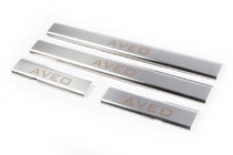 Chevrolet Aveo T250 2005-2011 Stainless Steel Door Sill Protectors Carmos V1 (4 pcs) photo 1