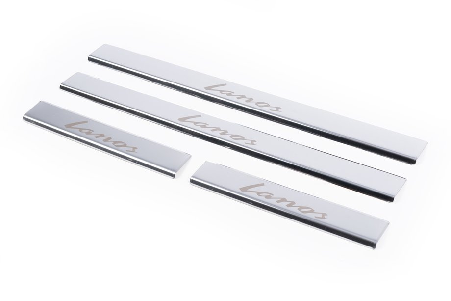 Chevrolet Lanos 1998–2017 Door sill trims on body edge (Carmos V1, stainless steel) Image