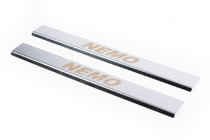 Citroen Nemo 2007-2017 Door Sill Covers Carmos V1 (2 pcs, Stainless Steel) photo 1