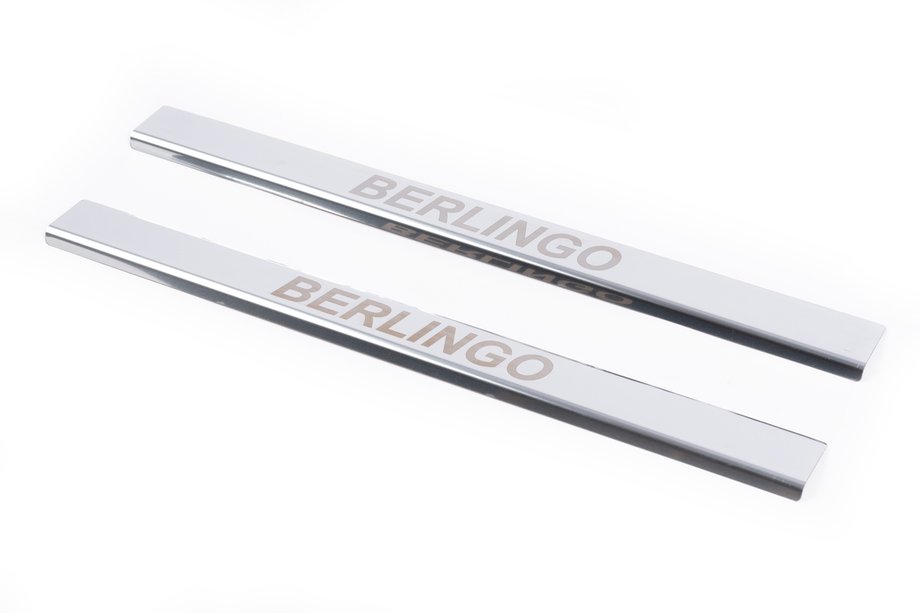 Citroen Berlingo 1996-2008 Carmos V1 Stainless Steel Door Sill Protectors (2 pcs) Image