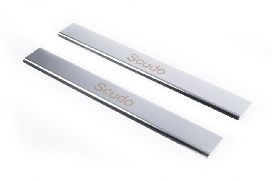 Fiat Scudo 2007-2015 Door Sill Covers (Carmos, 2 pcs, Stainless Steel) Image