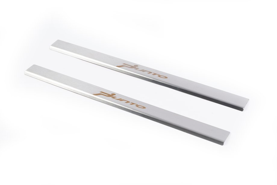 Fiat Punto Grande/EVO 2006-2018 Door Sill Covers Carmos V1 (2 pcs, Stainless Steel) Photo 1