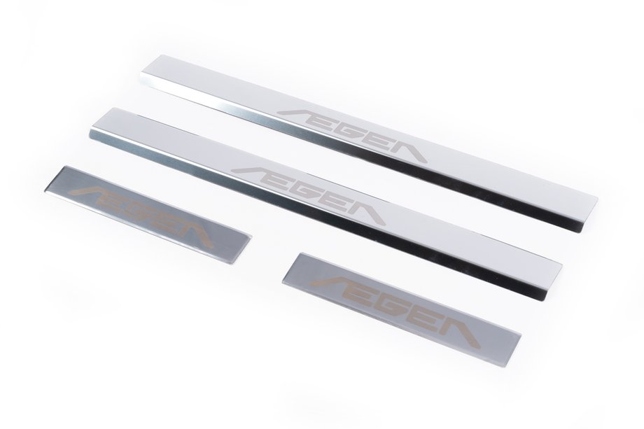 Fiat Tipo 2016- Door Sill Protectors Carmos V1 Aegea (4 pcs, Stainless Steel) Image