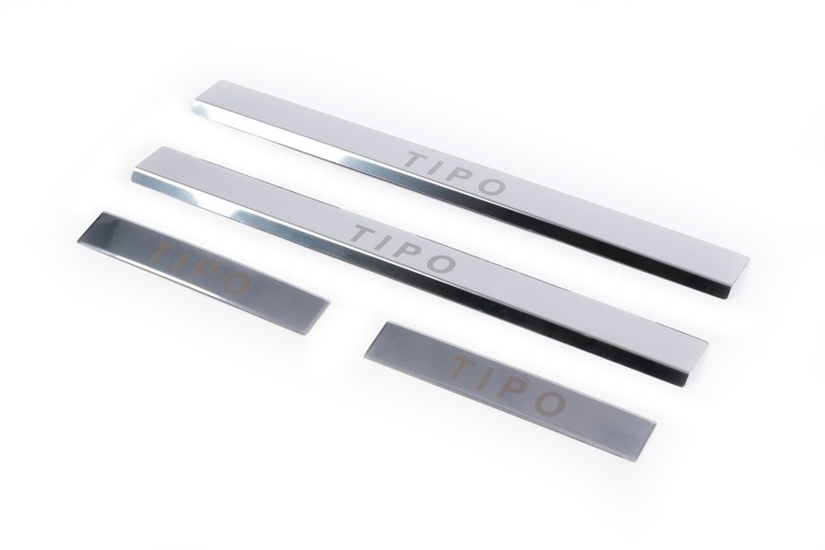Fiat Tipo 2016- Door Sill Protectors Carmos V1 Tipo (4 pcs, stainless steel) Image