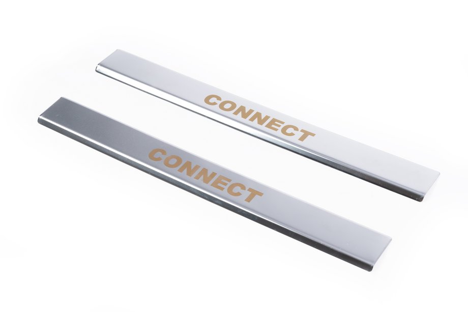 Ford Connect 2010-2013 Door Sill Covers Carmos V1 (2 pcs, Stainless Steel) Image
