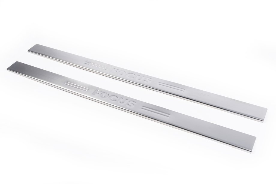 Ford Focus II 2005-2008 Door Sill Protectors Stainless Steel (Carmos, 2-door) Image