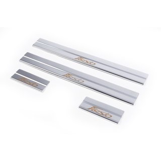 Door Sill Protectors Carmos V1 Stainless Steel Set of 4 Ford Fiesta 2008-2017 photo 1