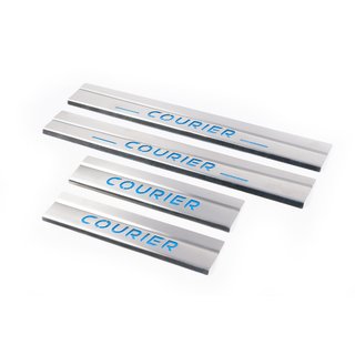 Carmos V2 Stainless Steel Door Sill Protectors (4 pcs) Ford Courier 2014-2023 photo 1