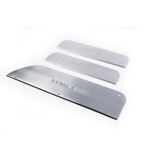 Carmos Door Sill Protectors (3 pcs, Stainless Steel) Hyundai H200, H1, Starex 1998-2007 photo 1