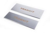 Ford Transit 2000–2014 Interior door sill protectors Carmos V1 (2 pcs, stainless steel) photo 1
